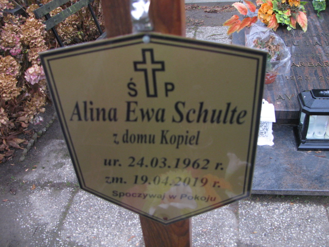 Alina Ewa Schulte 1962 Ustronie Morskie - Grobonet - Wyszukiwarka osób pochowanych